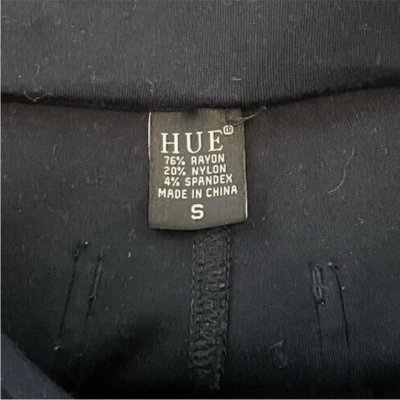 Hue Women’s Leggings Size Small Navy Blue Back Pockets Casual Stretch - Picture 6 of 6